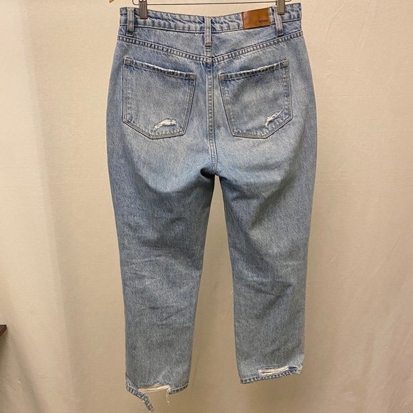 Bohme 28 (6) Lynette High Rise Straight Leg Jeans Womens Cropped Distressed - Picture 6 of 15